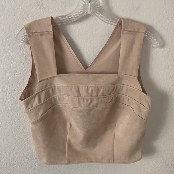 Bebe New Friends Colony Suede Set Skirt & Crop Top - Picture 2 of 15